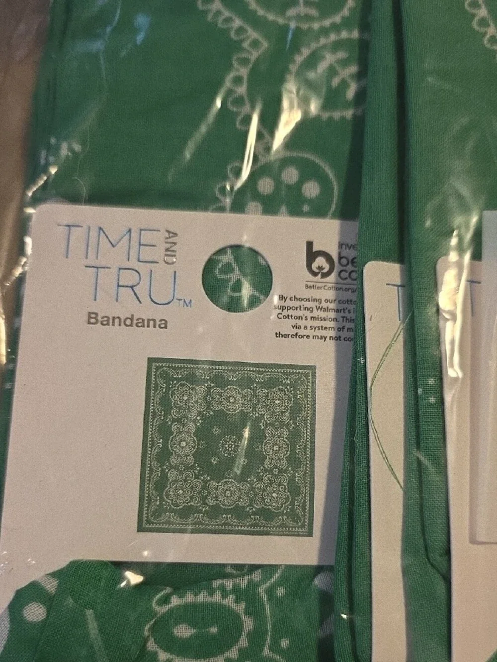 NWT Time and Tru Green Paisley Bandanas - Multi-Pack